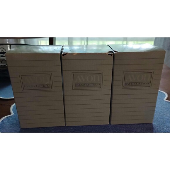 Vintage Avon Porcelain Eggs | Spring Autum Winter Original Box | Set of Three - Picture 4 of 4